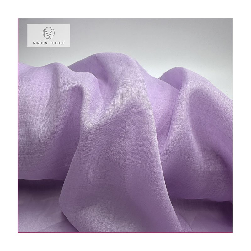 Mindun Wholesale Custom Design 100% Ramie Fabric Printed Pattern For Garment And Home Textile Ramie Linen Cloth Fabric
