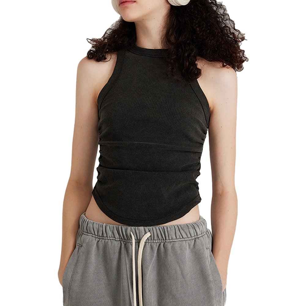 Sleeveless Women Tank Tops Cotton Ribbed Tanks Women Summer Shirts Crop Tops