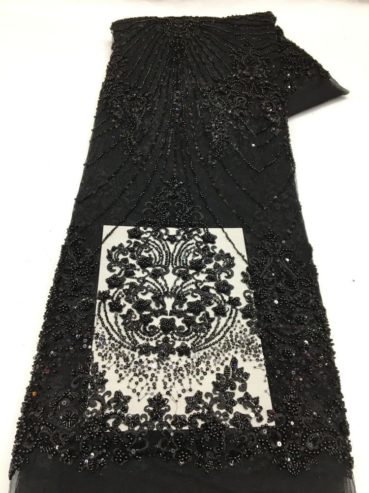 heavy beaded sheath bridal gowns beaded gown fabrics black price embroidery fabrics for clothing material