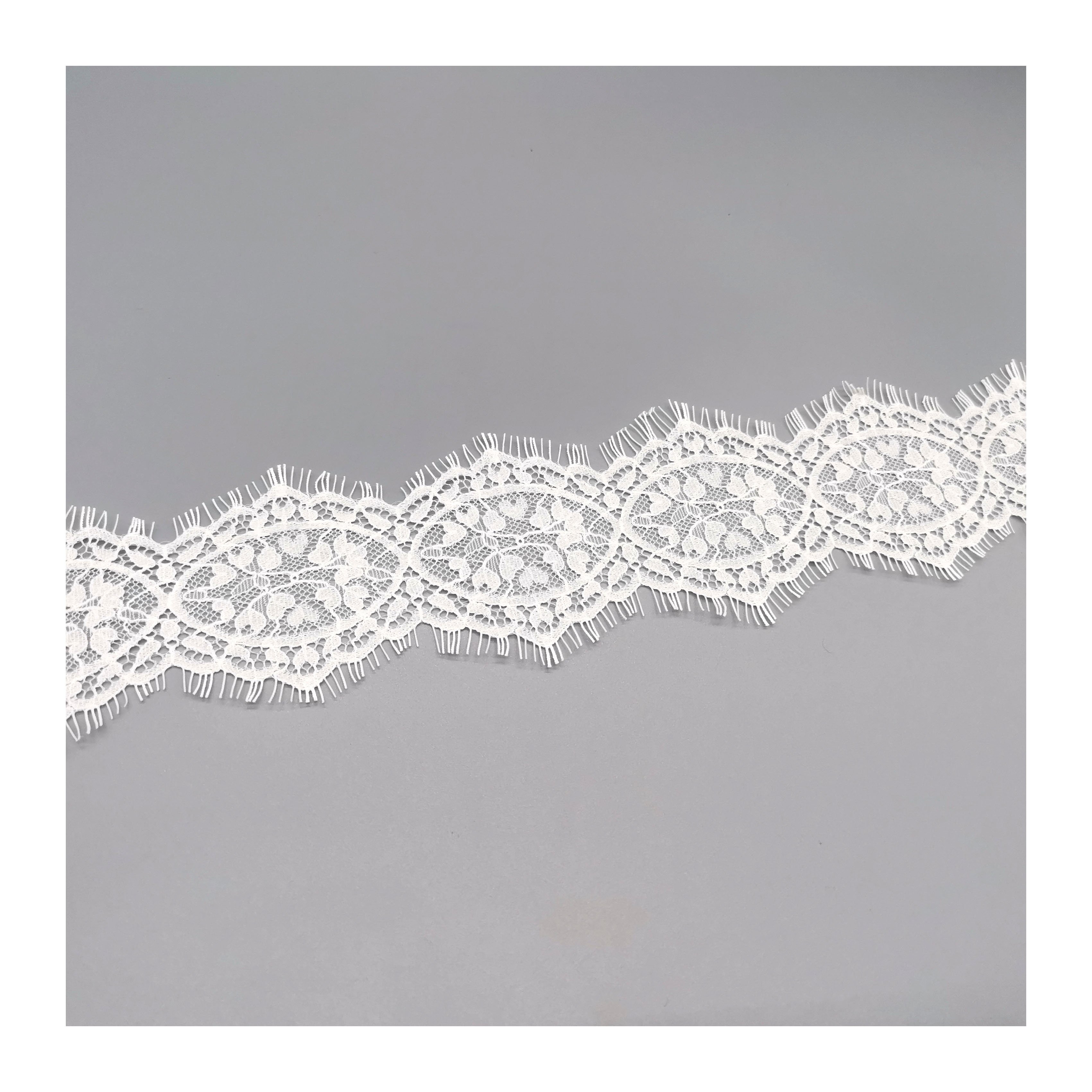 Dress skirt decorated with lace and eyelash lace