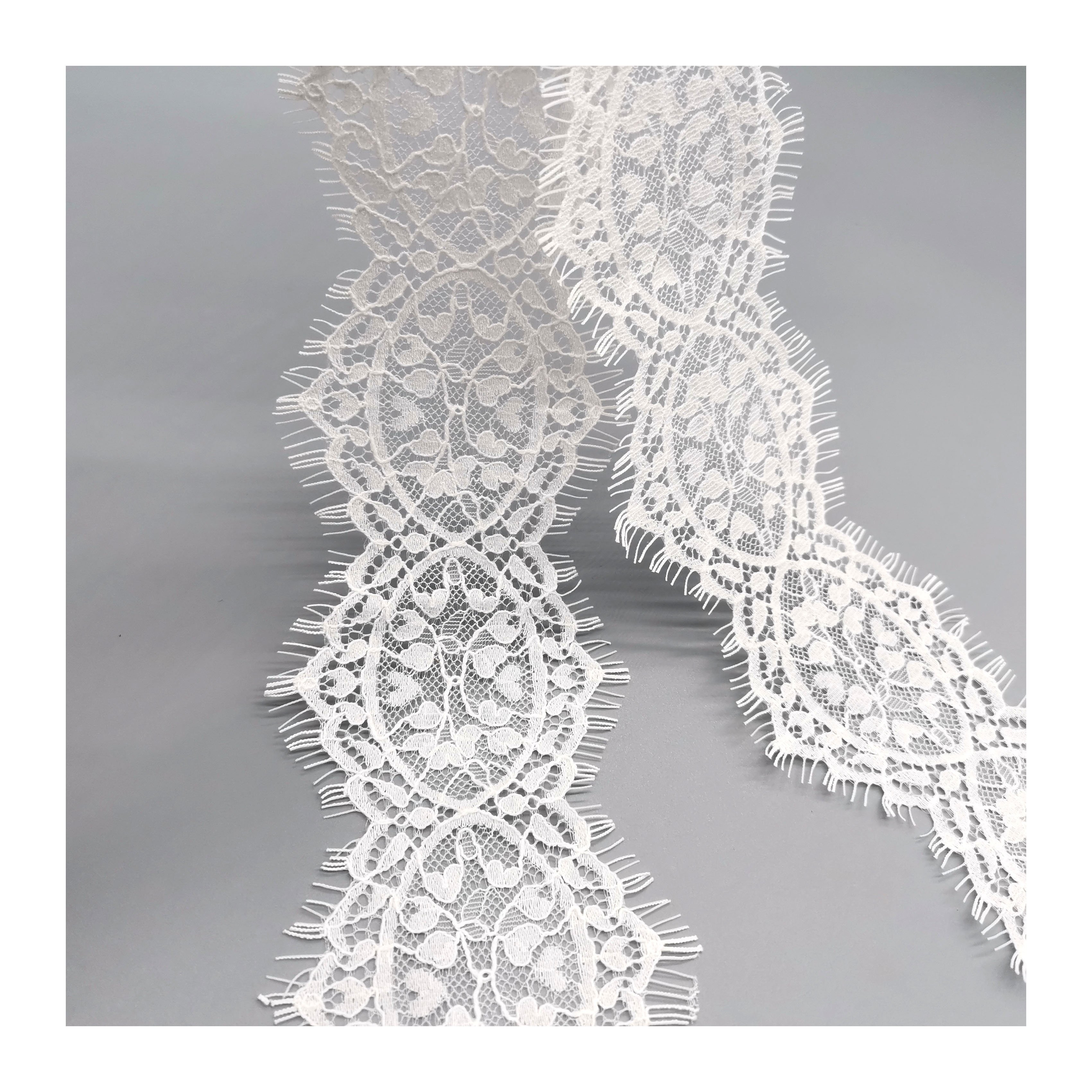 Dress skirt decorated with lace and eyelash lace
