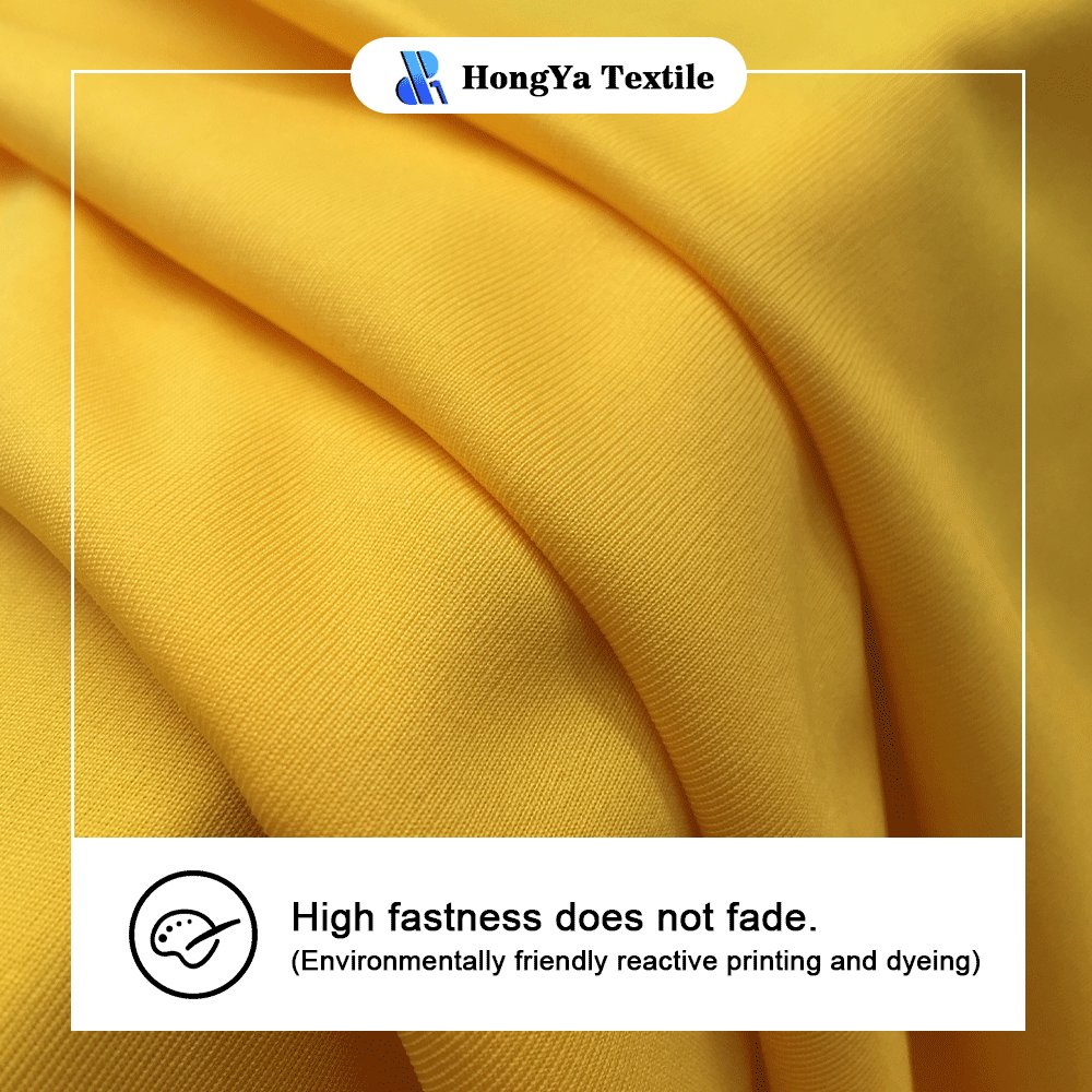 8% Spandex Fabric for Yoga High Quality Superfine Polyester Stretch 220g 92% Polyester Knitted Plain Dyed Underwear Fabric 165cm