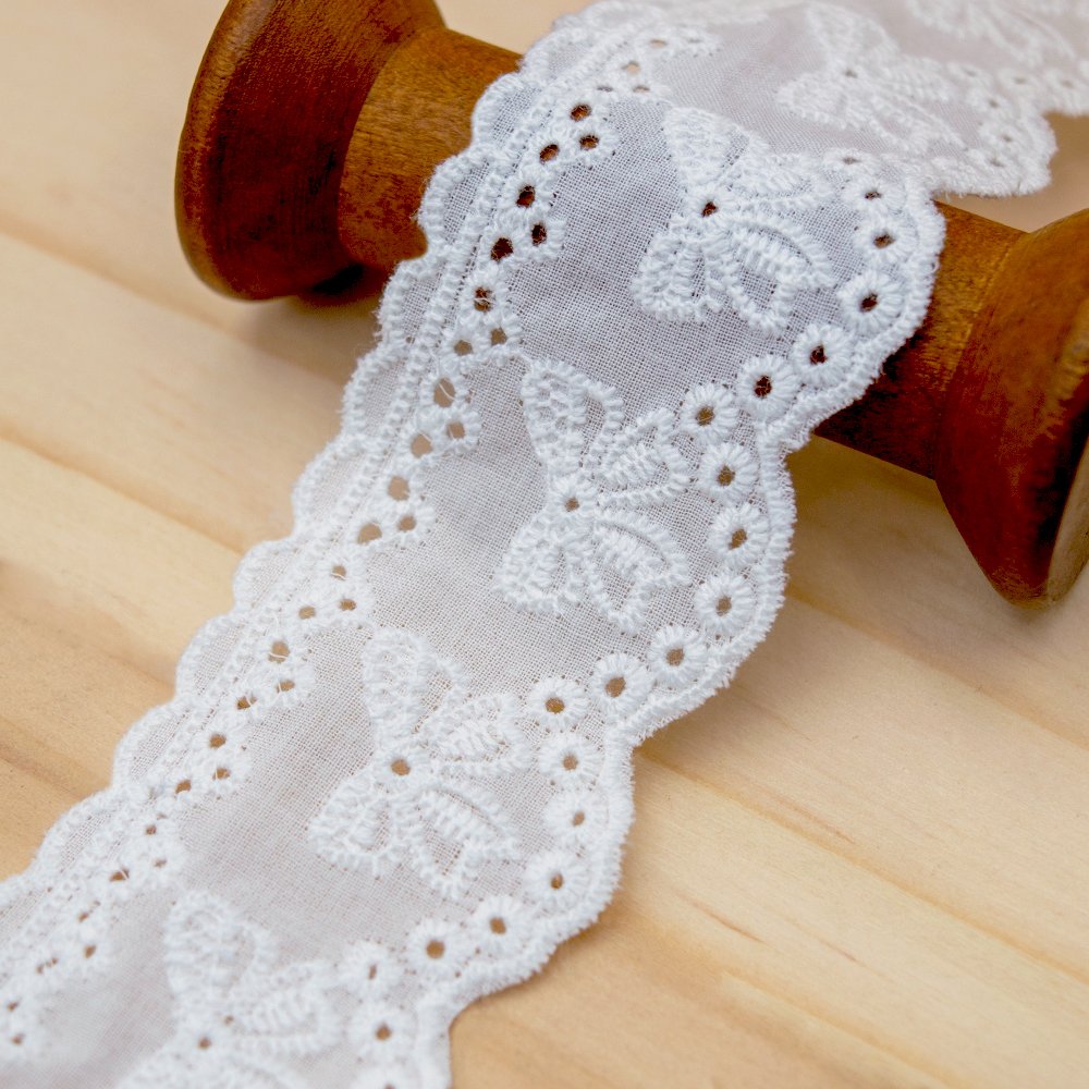 Gordon Ribbons Natural Full Cotton Cloth Embroidered Lace Custom Swiss Cotton Lace Fabric For Lady Dress Sewing