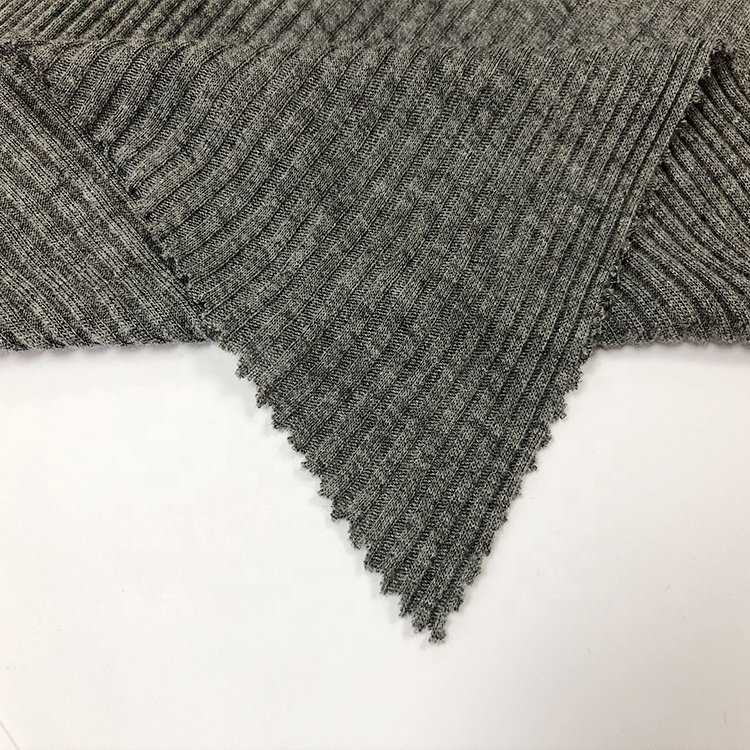 100%cotton 4x4 Rib Knit Spandex Knitted Fabric For sweater