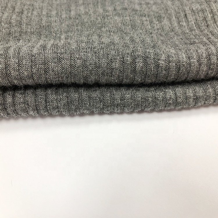 100%cotton 4x4 Rib Knit Spandex Knitted Fabric For sweater