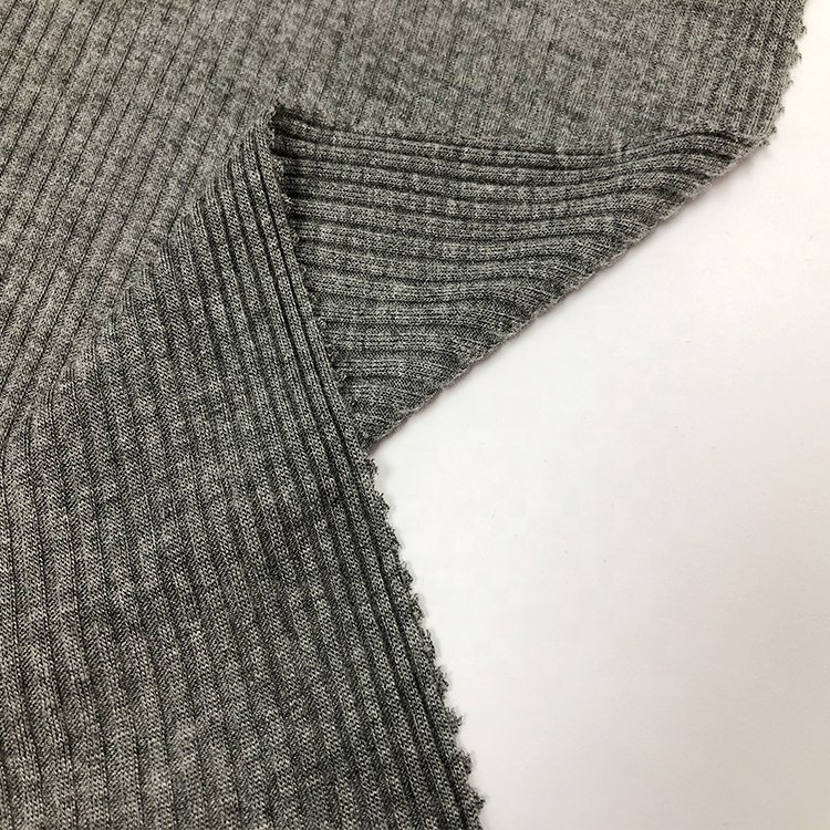 100%cotton 4x4 Rib Knit Spandex Knitted Fabric For sweater