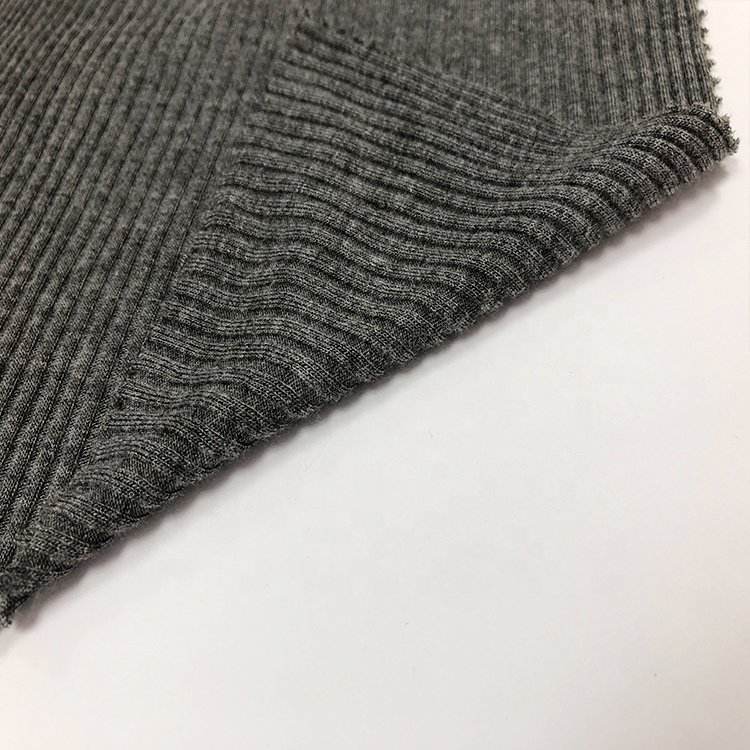 100%cotton 4x4 Rib Knit Spandex Knitted Fabric For sweater