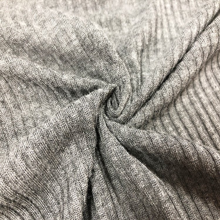 100%cotton 4x4 Rib Knit Spandex Knitted Fabric For sweater