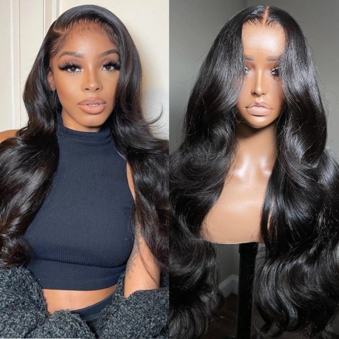Brazilian Unprocessed Virgin Hair Perruque Lace Front Wigs Human Hair Body Wave 13x4 HD Transparent Lace Frontal Wigs