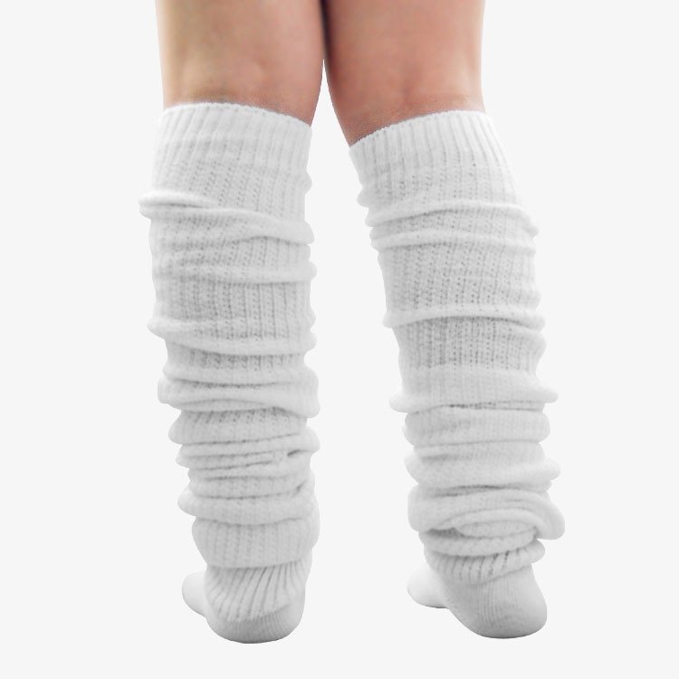 Custom Ribbed Long Leg Warmers Women Knit Loose Recycled Stacked Socks Custom Ribbed Slouch Socks
