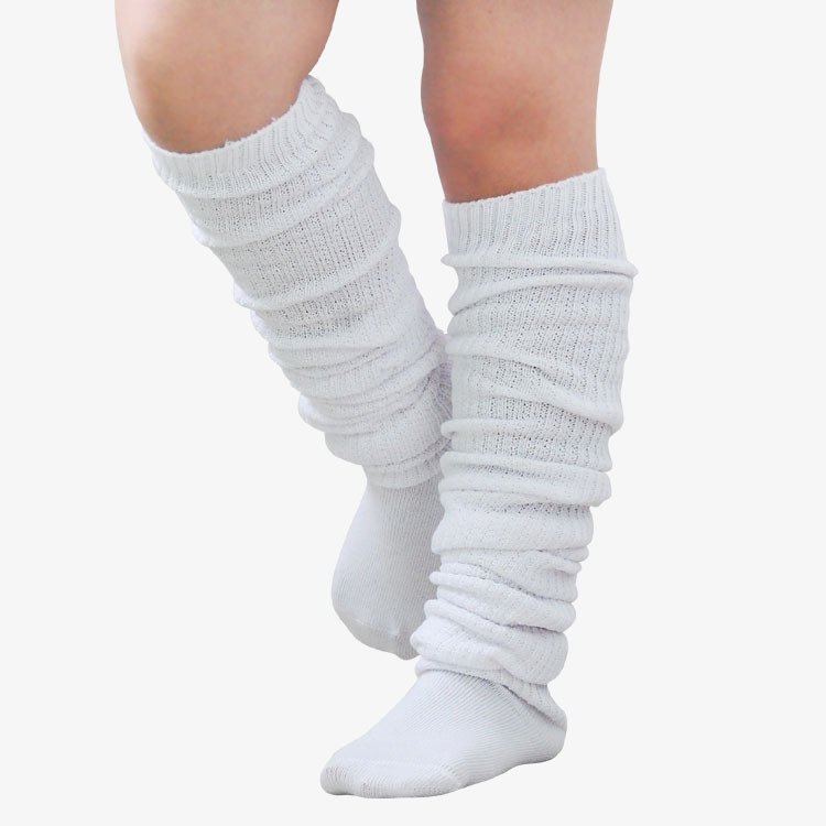 Custom Ribbed Long Leg Warmers Women Knit Loose Recycled Stacked Socks Custom Ribbed Slouch Socks
