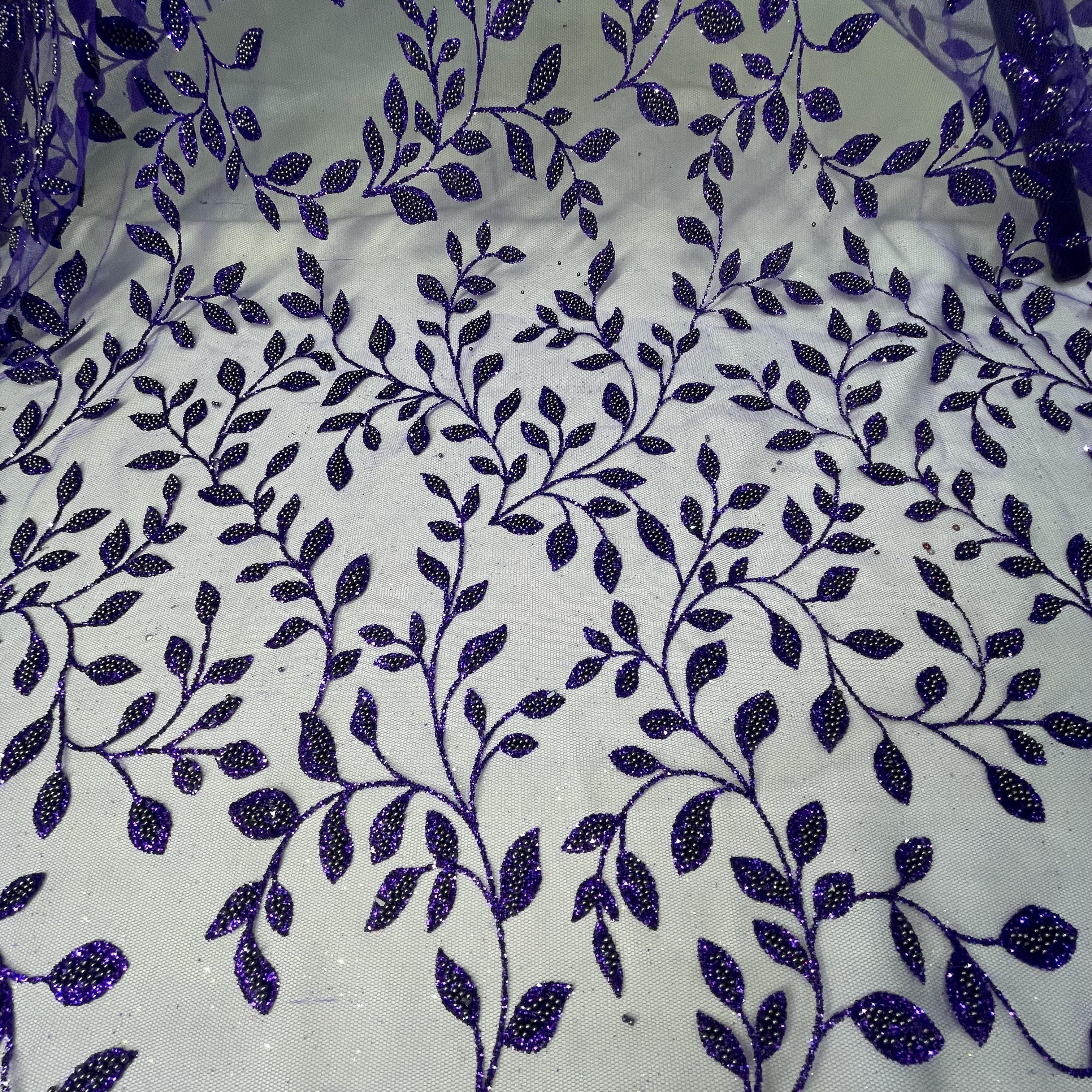 Luxury Swiz Lace Fabric In Stock Beaded Rose Lace Fabric Embroidery Custom Fashion Heavy Beaded Sequin Fabric