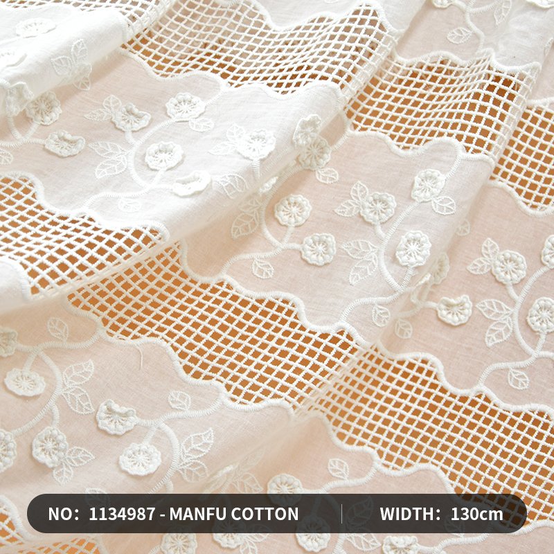 high quality Embroidered Border Trims african tulle embroidered lace Refined white embroidered lace fabric