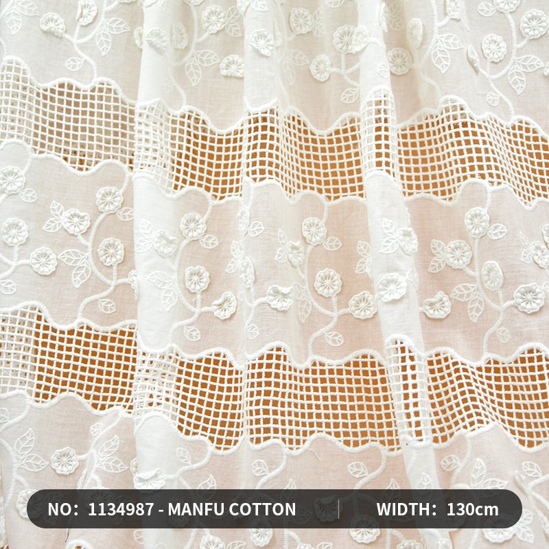 high quality Embroidered Border Trims african tulle embroidered lace Refined white embroidered lace fabric