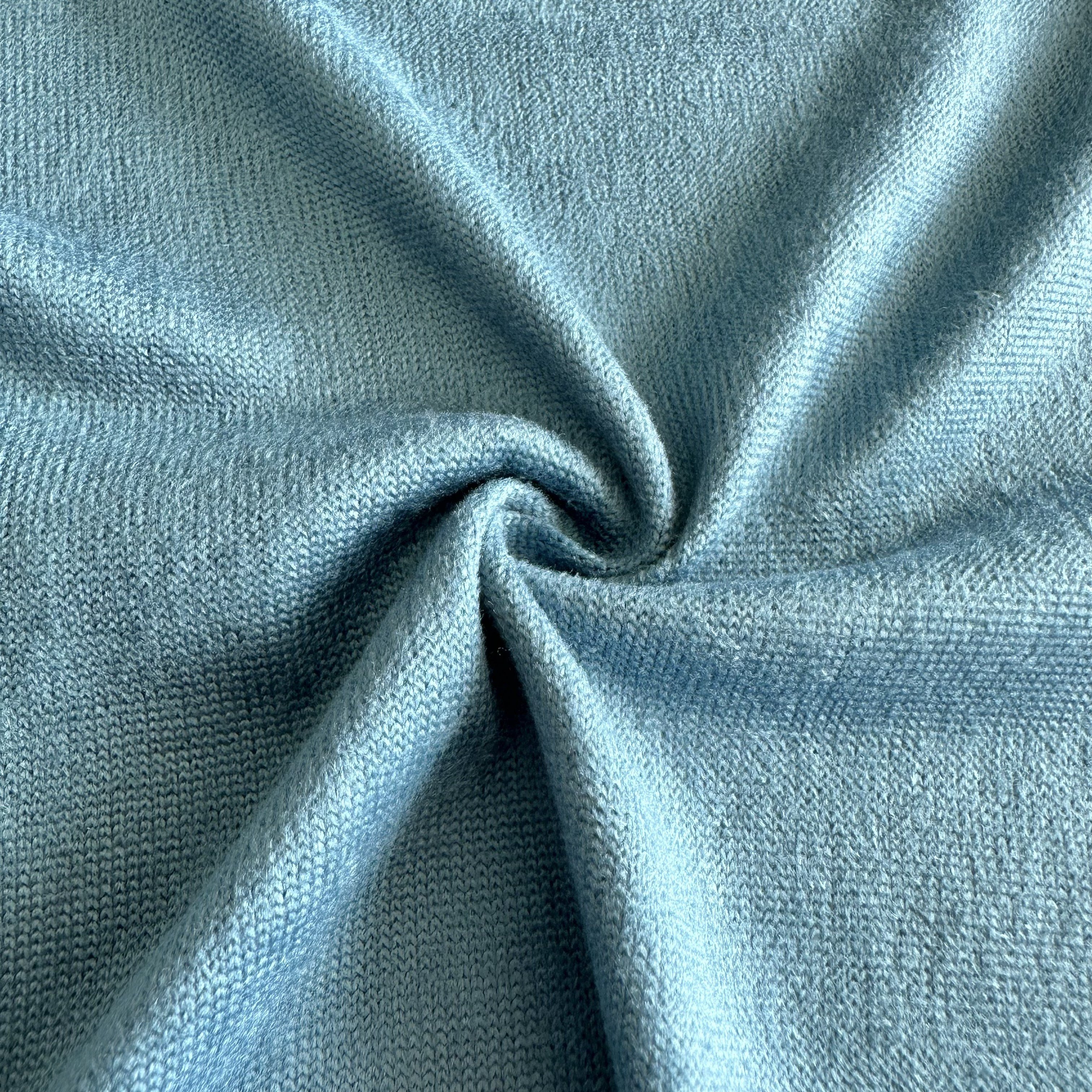 Textile 95 Polyester 5 spandex brushed hacci fabric 170gsm Soft Angora Knitting Rib Fabric For Women Dress Sweater