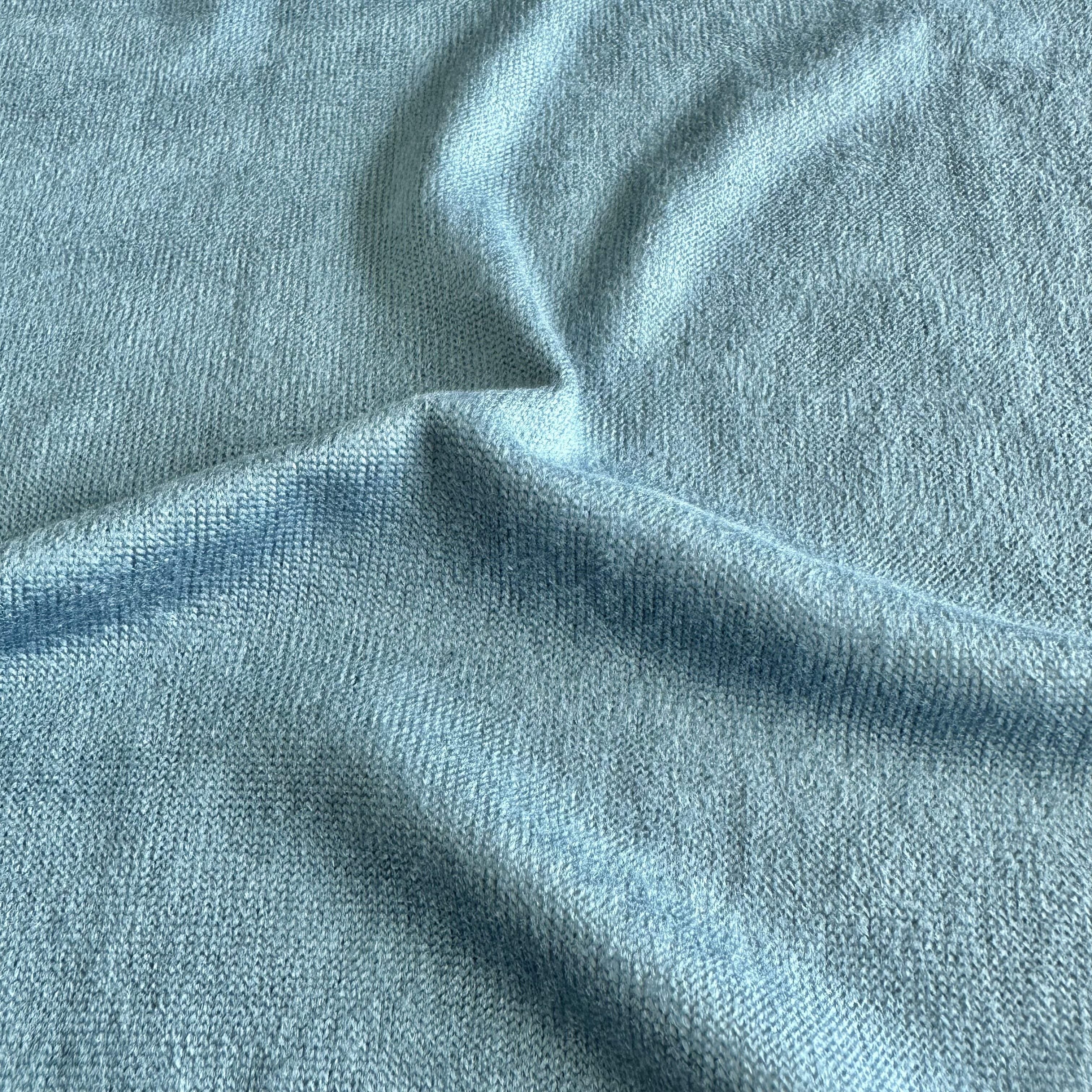 Textile 95 Polyester 5 spandex brushed hacci fabric 170gsm Soft Angora Knitting Rib Fabric For Women Dress Sweater