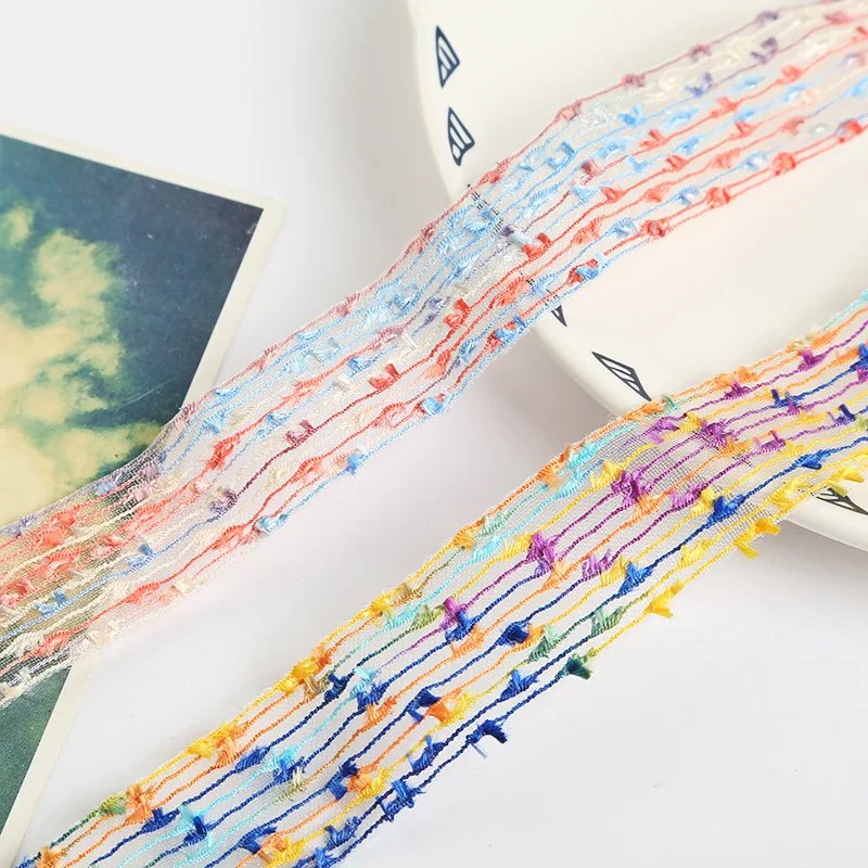 2.7cm Tassels Lace Trim Vintage Embroidered Lace Ribbon Lace Fabric Handmade Costume Dress Sewing craft Wedding Decoration