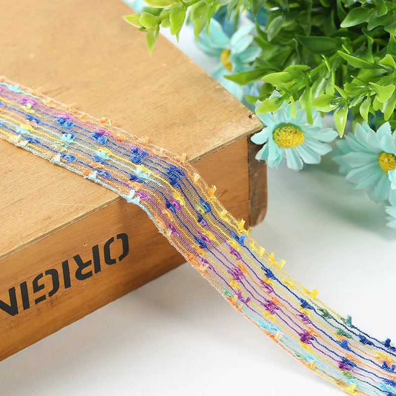 2.7cm Tassels Lace Trim Vintage Embroidered Lace Ribbon Lace Fabric Handmade Costume Dress Sewing craft Wedding Decoration