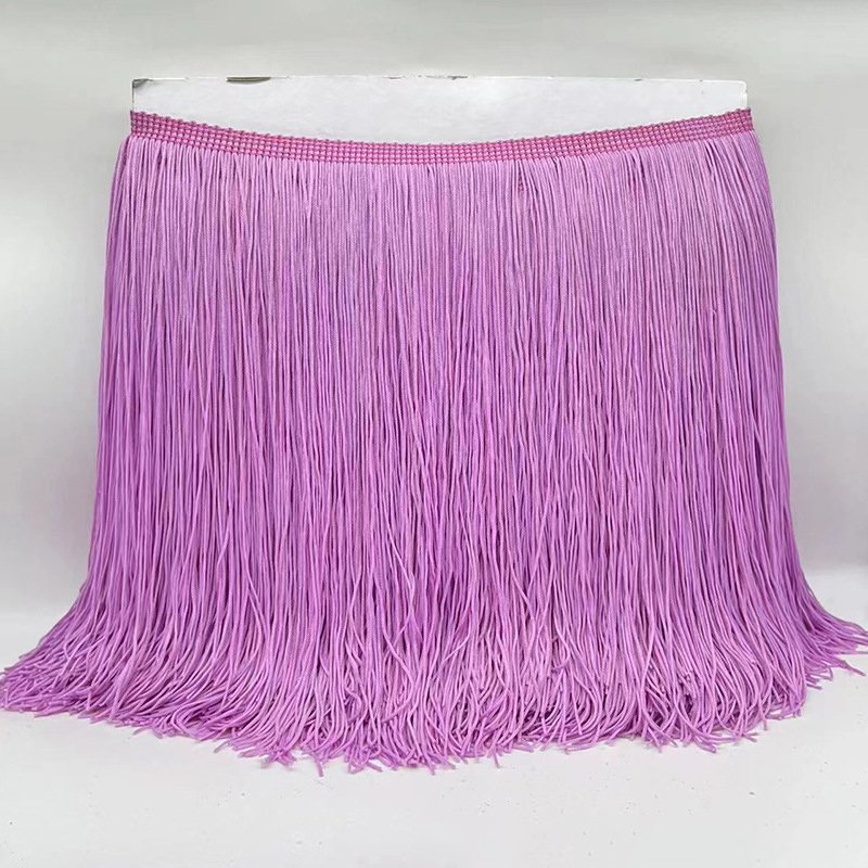 Width 50cm Double Line Nylon Vertical Latin Dress Clothing Accessories Home Textiles Curtain Fringe Tassel Lace Trim