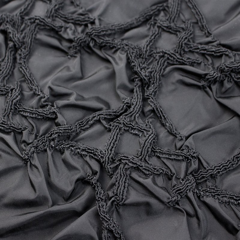 Embroidery fabric special high elastic rubber elastic bottom line clothing embroidery fabric home textile fabric 75D imitation m