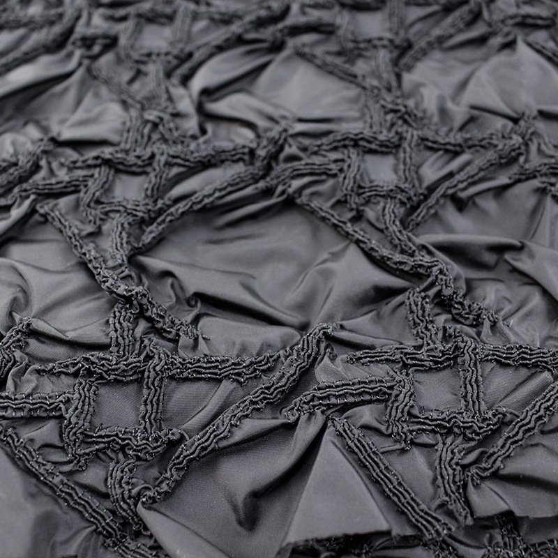 Embroidery fabric special high elastic rubber elastic bottom line clothing embroidery fabric home textile fabric 75D imitation m