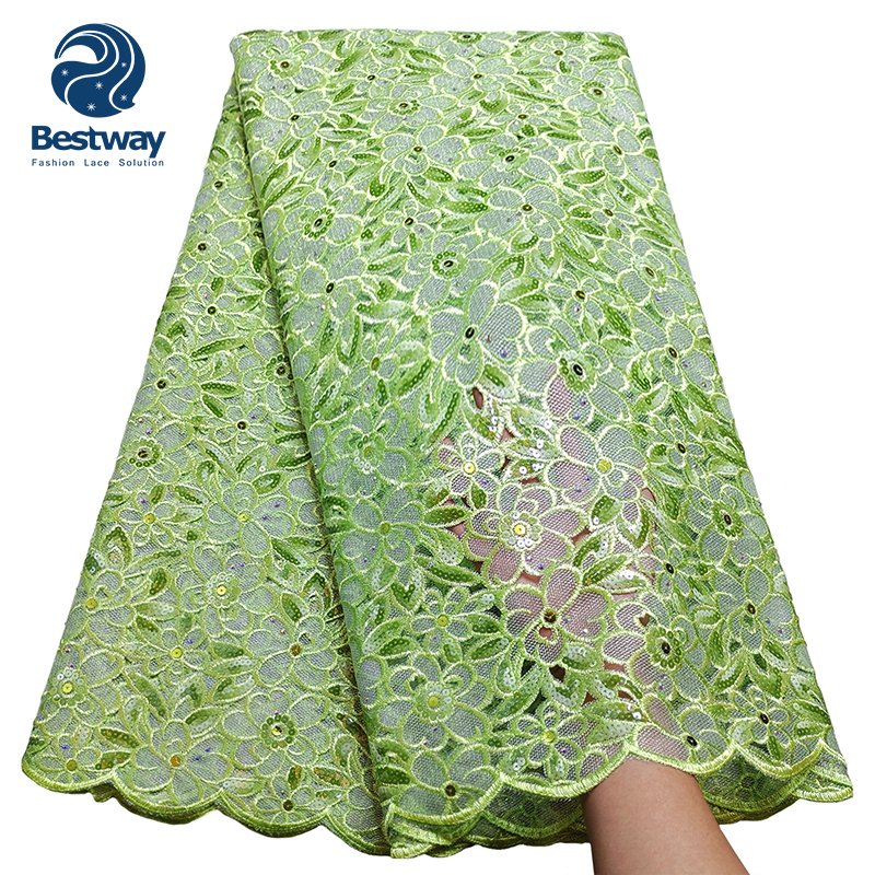 Bestway French Lace Fabric For Wedding Embroidery Fabric With Stones And Sequins