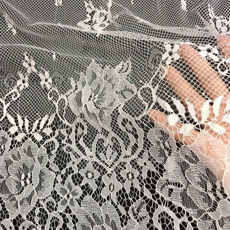 Cheap fashion floral eyelash lace fabric chantilly for clothes LT20829