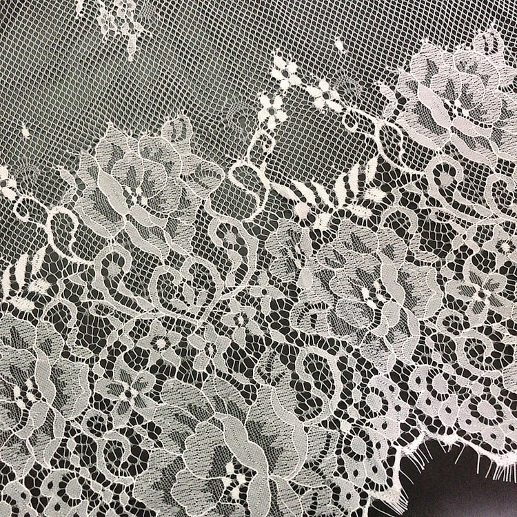 Cheap fashion floral eyelash lace fabric chantilly for clothes LT20829
