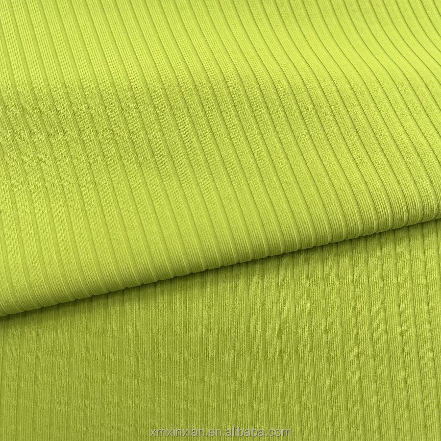 XF190 Custom knitted 92% nylon 8%spandex rib spandex fabric for swimwear sports yoga stretch twill elastic fabric