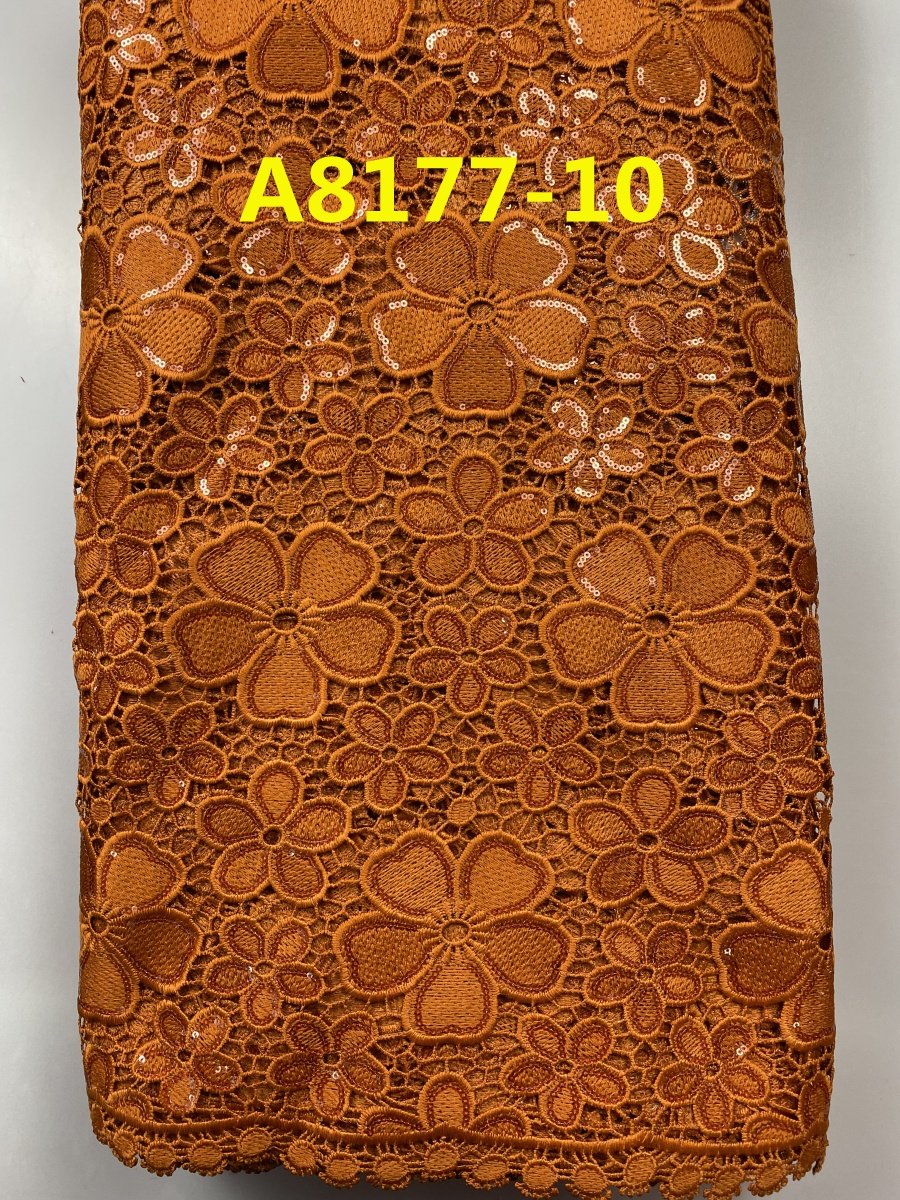 ACI Chemical Lace Embroidery African Fabrics Heavy Quality Guipure Lace Fabric Embroidery 5 Yards/Piece For Wedding Dress