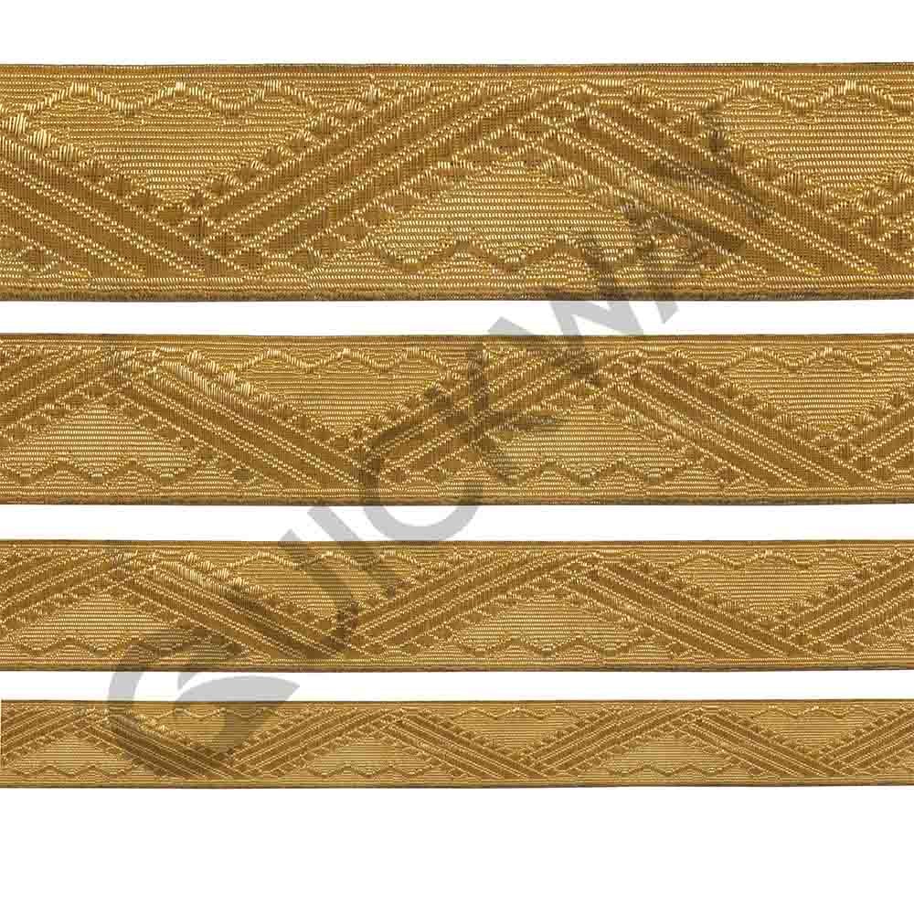 Ceremonial Uniform Golden Braid lace, French Mylar Braids lace