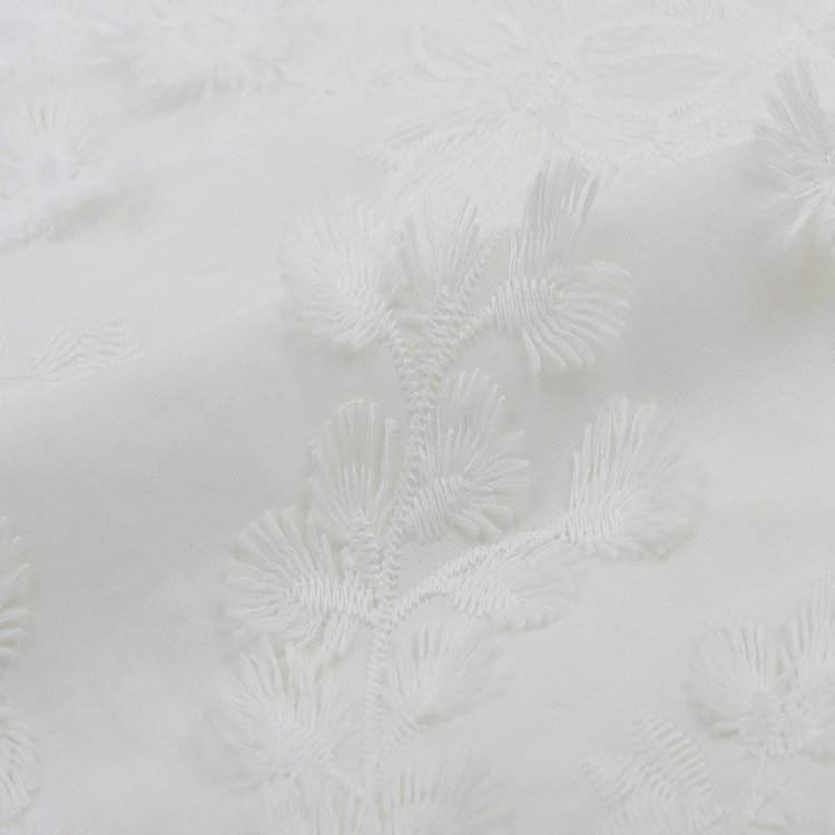 Good Price 3D Flower Embroidery Fabric Women Evening Dress Cloth 100%Polyester Ground Embroidery Fabric