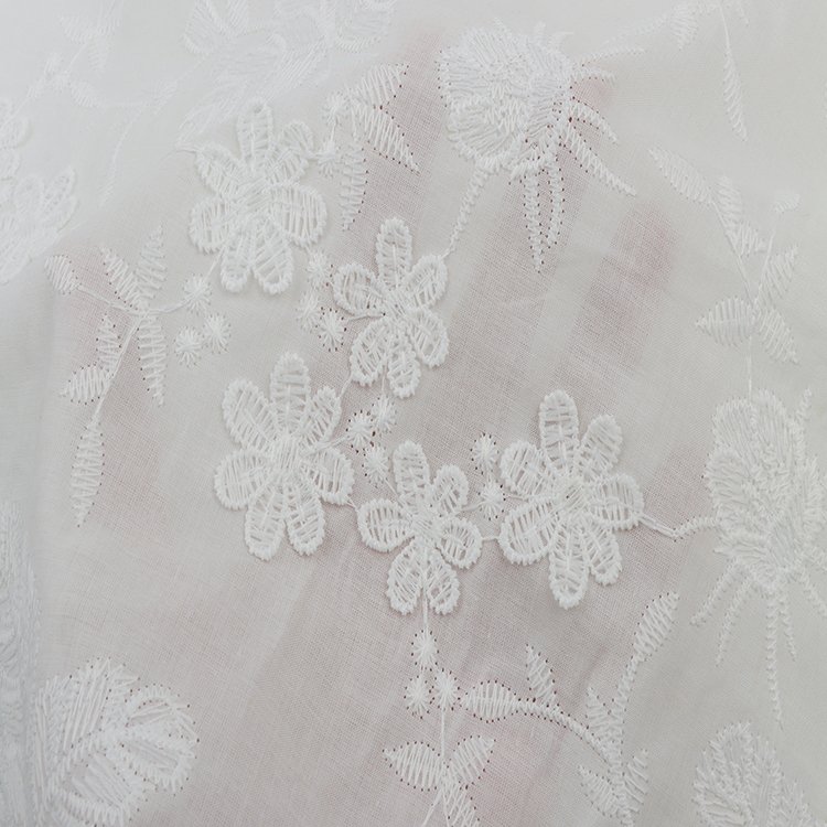 Good Price 3D Flower Embroidery Fabric Women Evening Dress Cloth 100%Polyester Ground Embroidery Fabric