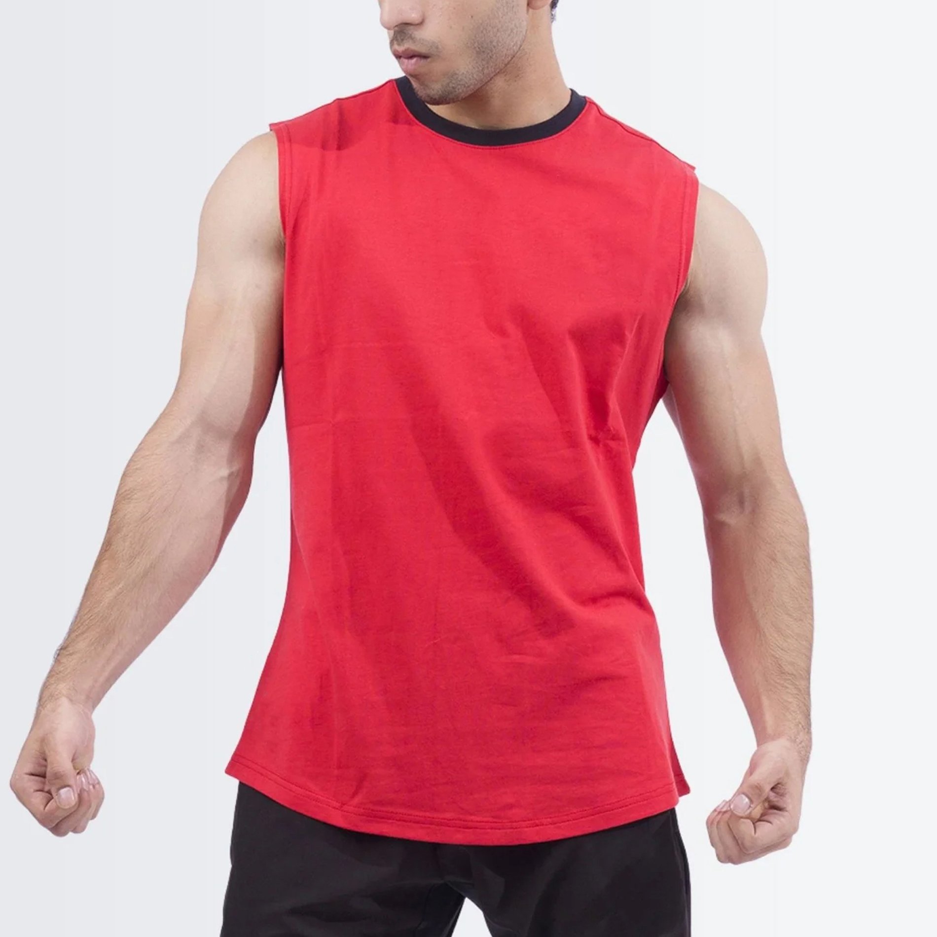 OEM Summer High Quality Men's Cotton Tank Top Fitness Gym Men Tank Top Plus Size Men's Tank Top
