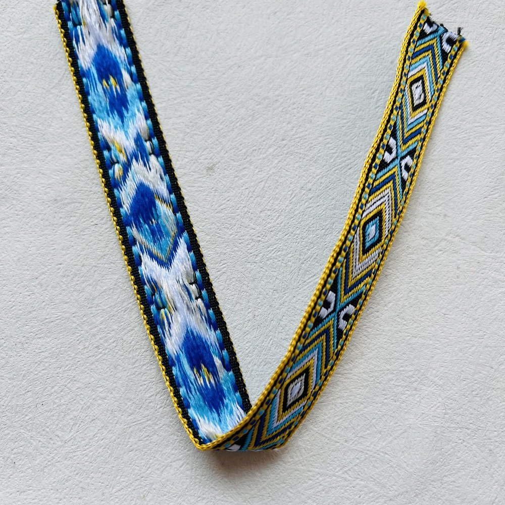 Ethnic Style Lace Jacquard Webbing Woven Tape For Garment Accessories Width 1.8 cm ST-965
