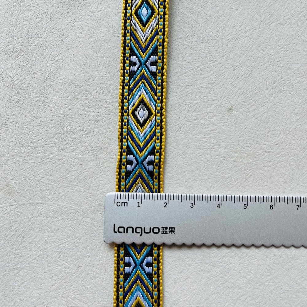 Ethnic Style Lace Jacquard Webbing Woven Tape For Garment Accessories Width 1.8 cm ST-965