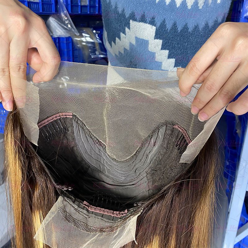 Wholesale Virgin Brazilian HD Full Lace Frontal Wigs 13x6 Natural Lace Transparent Swiss Full Lace Wig