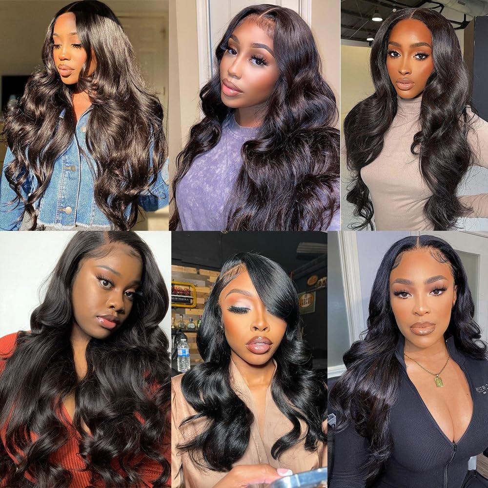 5x5 HD Transparent Lace Front Wigs Human Hair Body Wave 150density Raw Remy Hair wear and go Glueless Lace Frontal Wig pre pluck