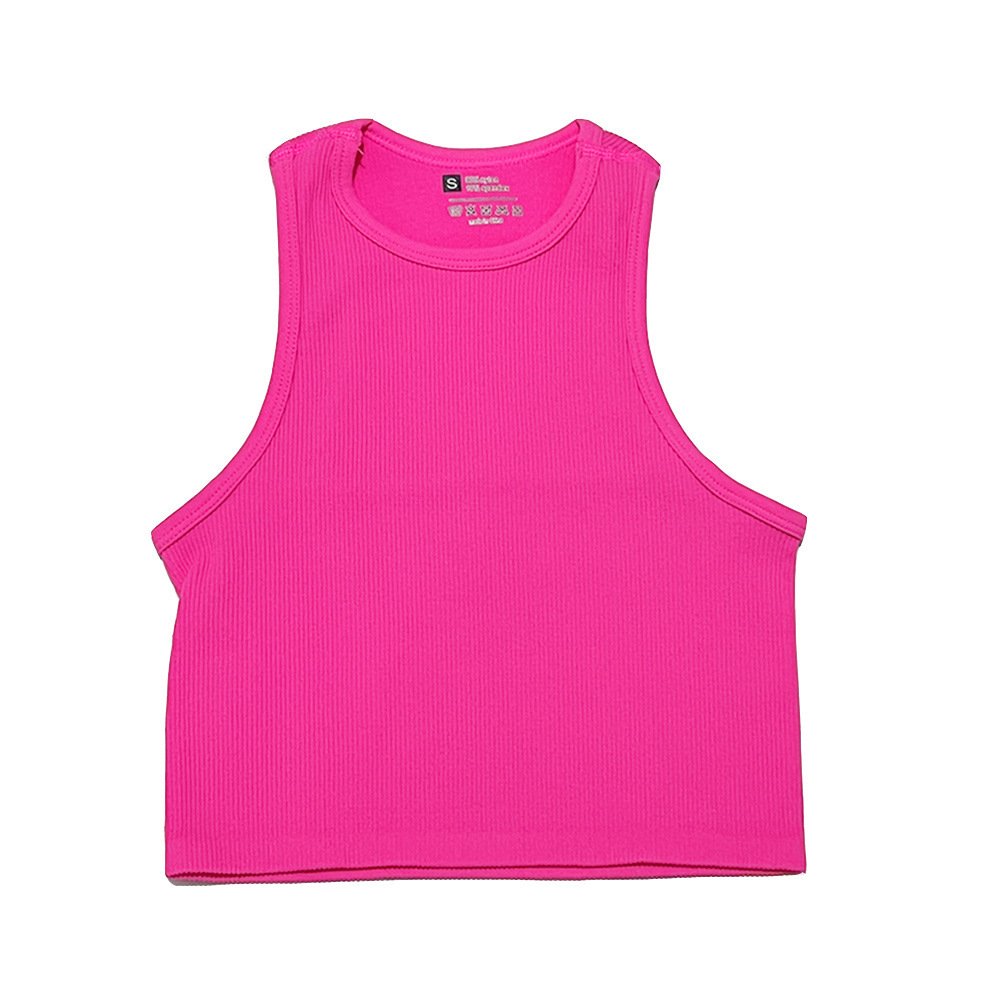 Ribbed Knitted Tops Neck Summer Basic Shirts White Black Casual Sport Vest Off Shoulder Green Women's Tank Top