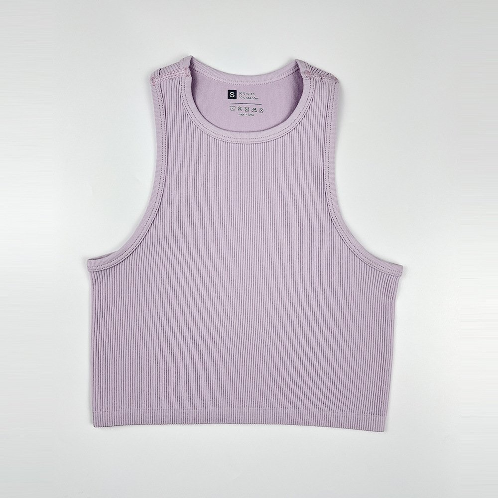 Ribbed Knitted Tops Neck Summer Basic Shirts White Black Casual Sport Vest Off Shoulder Green Women's Tank Top