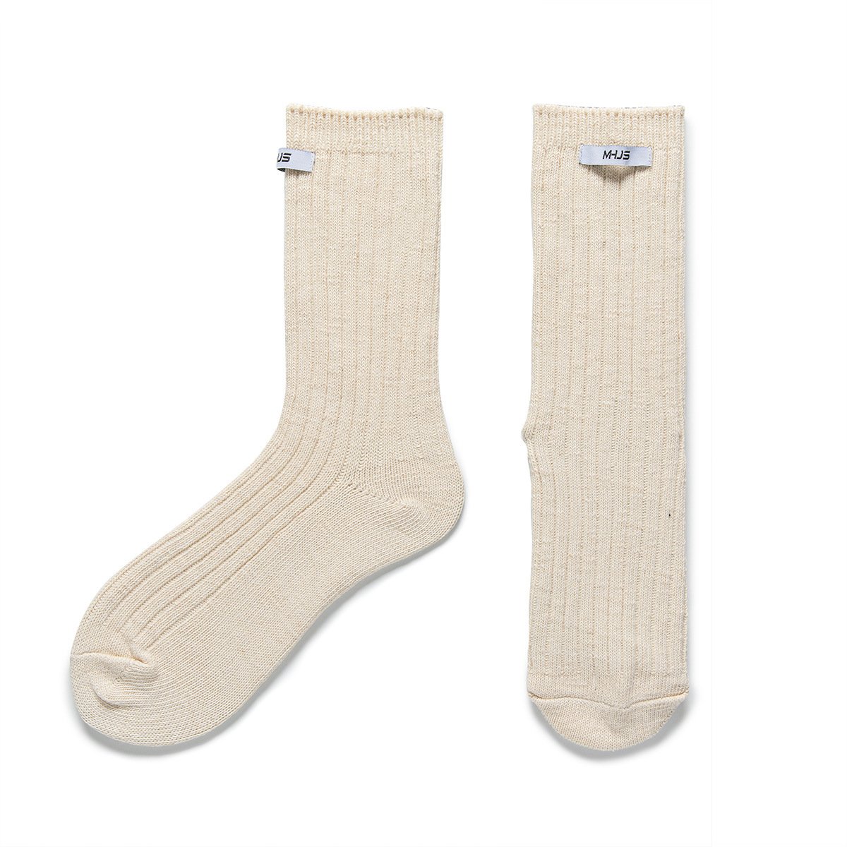 Wholesale custom Fashion Women's Men's Ribbed Cotton Trendy Crew Socks With Custom Logo Label