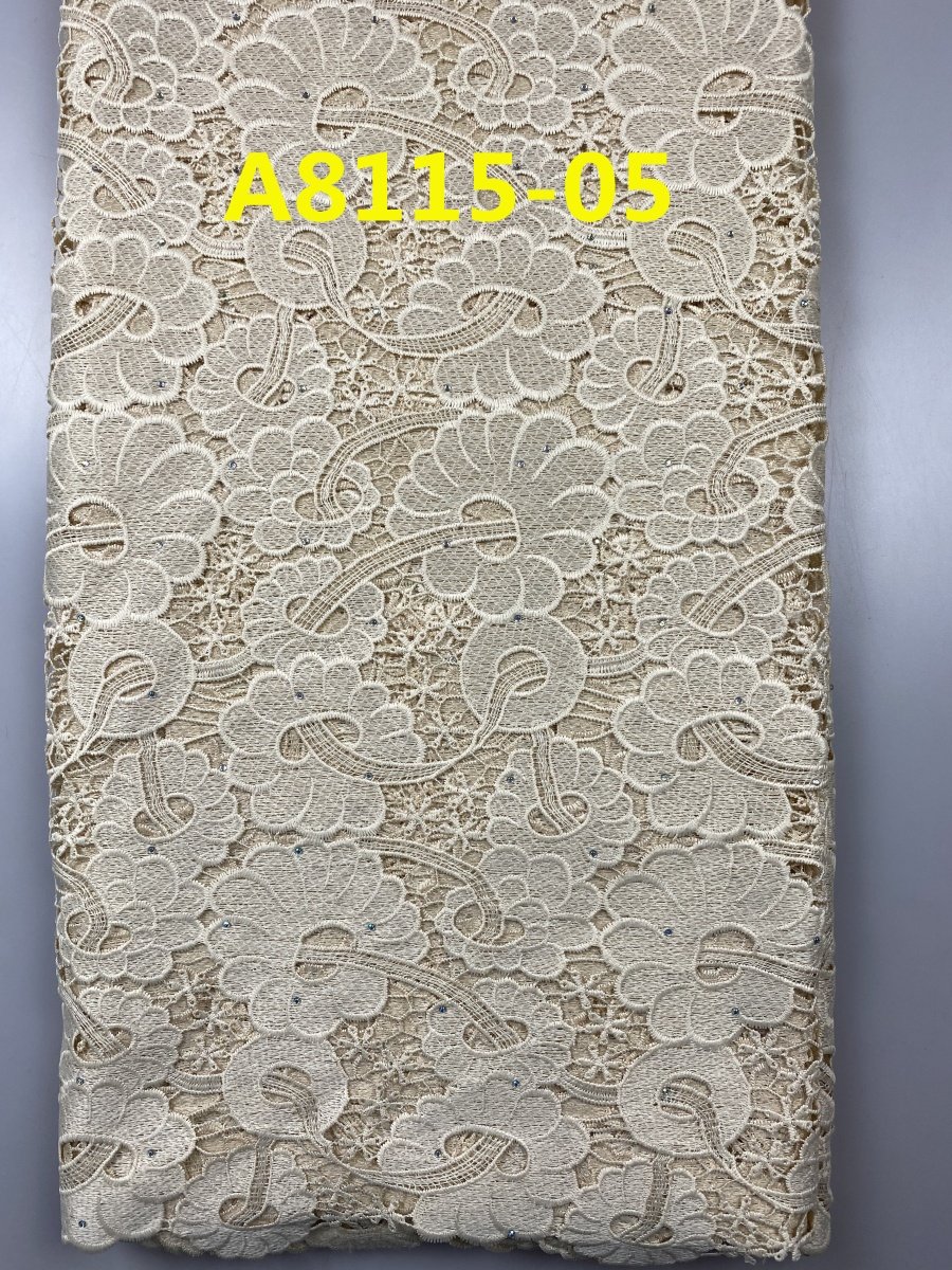 ACI New Heavy Chemical Guipure Lace Fabric Nigeria African Cord Lace Fabric 5 Yards/Piece For Wedding Dress
