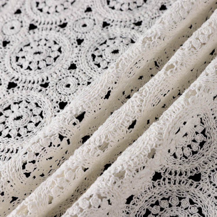 High quality 100% embroidery cotton water-soluble embroidery fabric with geometric pattern for ladies