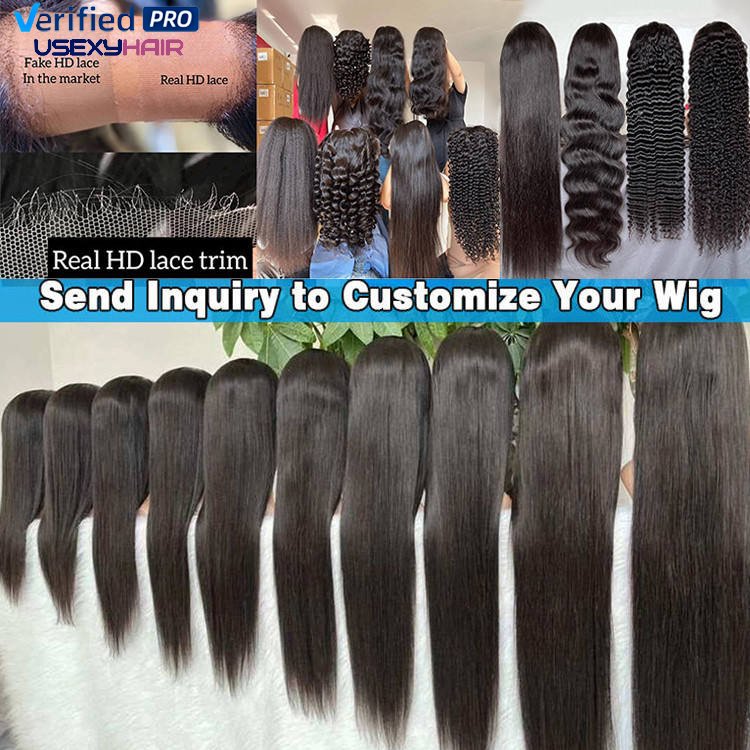 Glueless Full HD Lace Wigs Highlighted Lace Front Wigs Virgin Brazilian Raw Indian Hair Straight HD Lace Frontal Wigs Human Hair