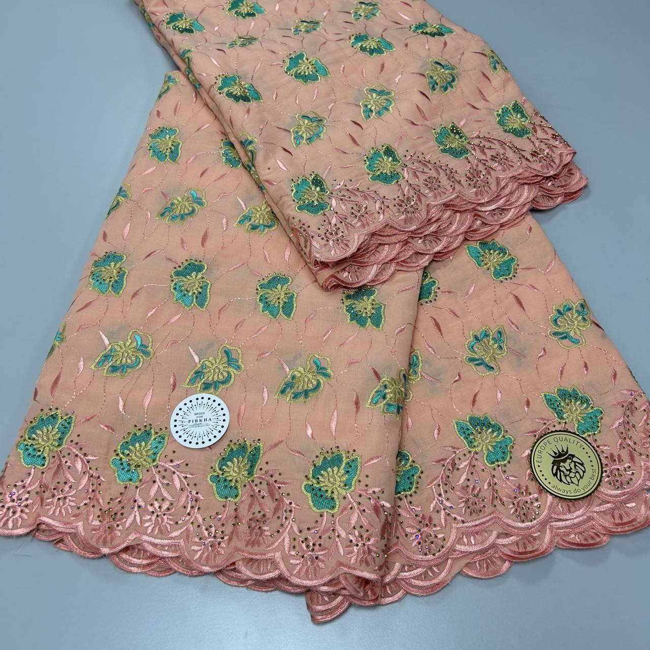 2023 New high quality swiss lace fabric african lace fabric 100% cotton swiss lace with stone