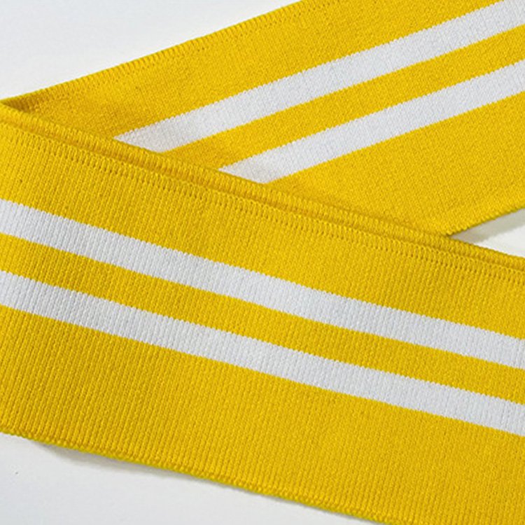 Customized Eco-friendly Ribbed Knit Cotton Fabric Cuff Rib Knitting
