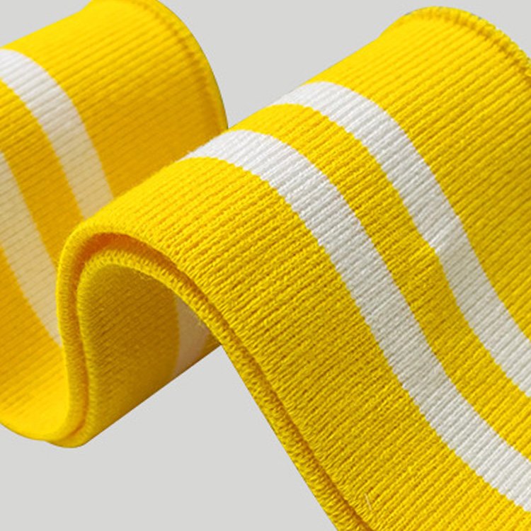 Customized Eco-friendly Ribbed Knit Cotton Fabric Cuff Rib Knitting