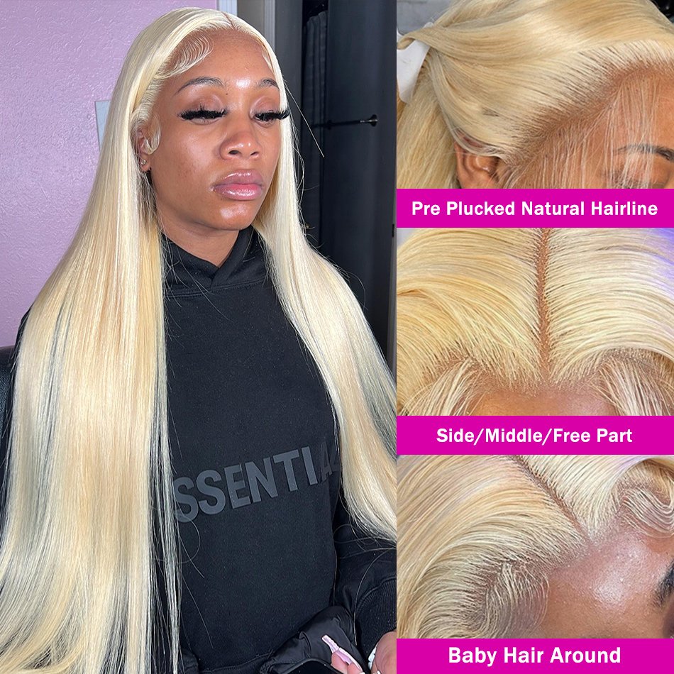 Wholesale Pre-plucked 13x4 13x6 613 Lace Front Wig Human Hair ,613 Hd Lace Frontal Wig,Blonde 613 Full Lace Human Hair Wig