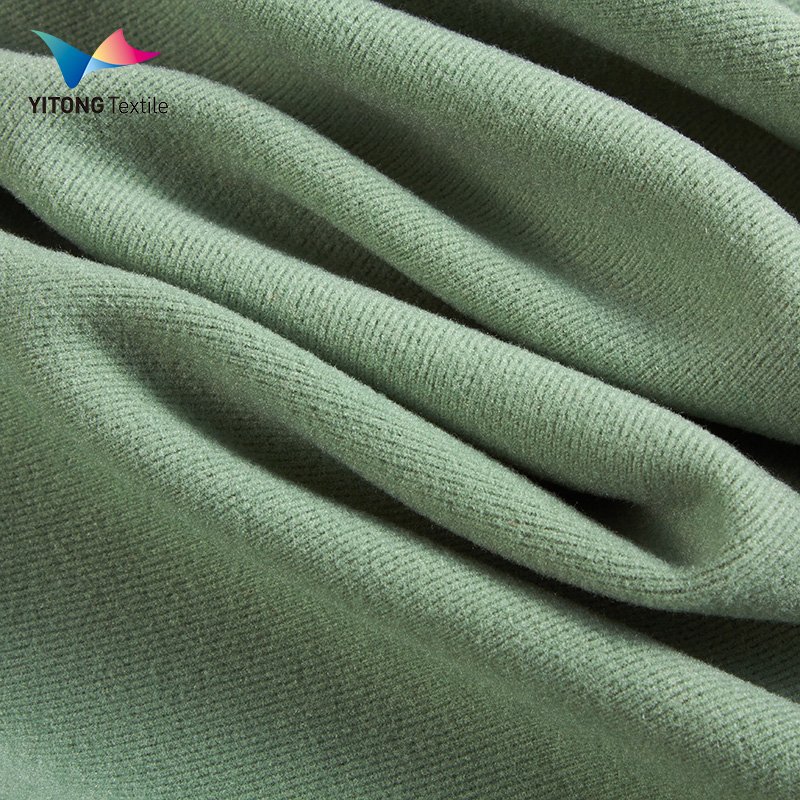 Stock Lot 260 gsm Ribbed Polyester Elastane Fabric93% Polyester 7% Spandex Fabric for Thermal Underwear