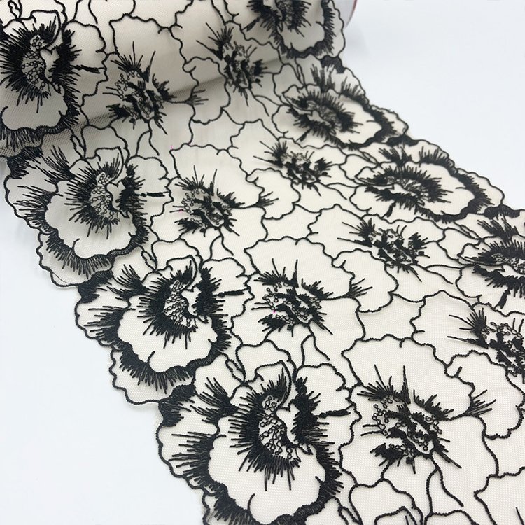 Two colors polyester yarn press yarn large flower mesh yarn embroidery lace underwear accessories Clothing accessories
